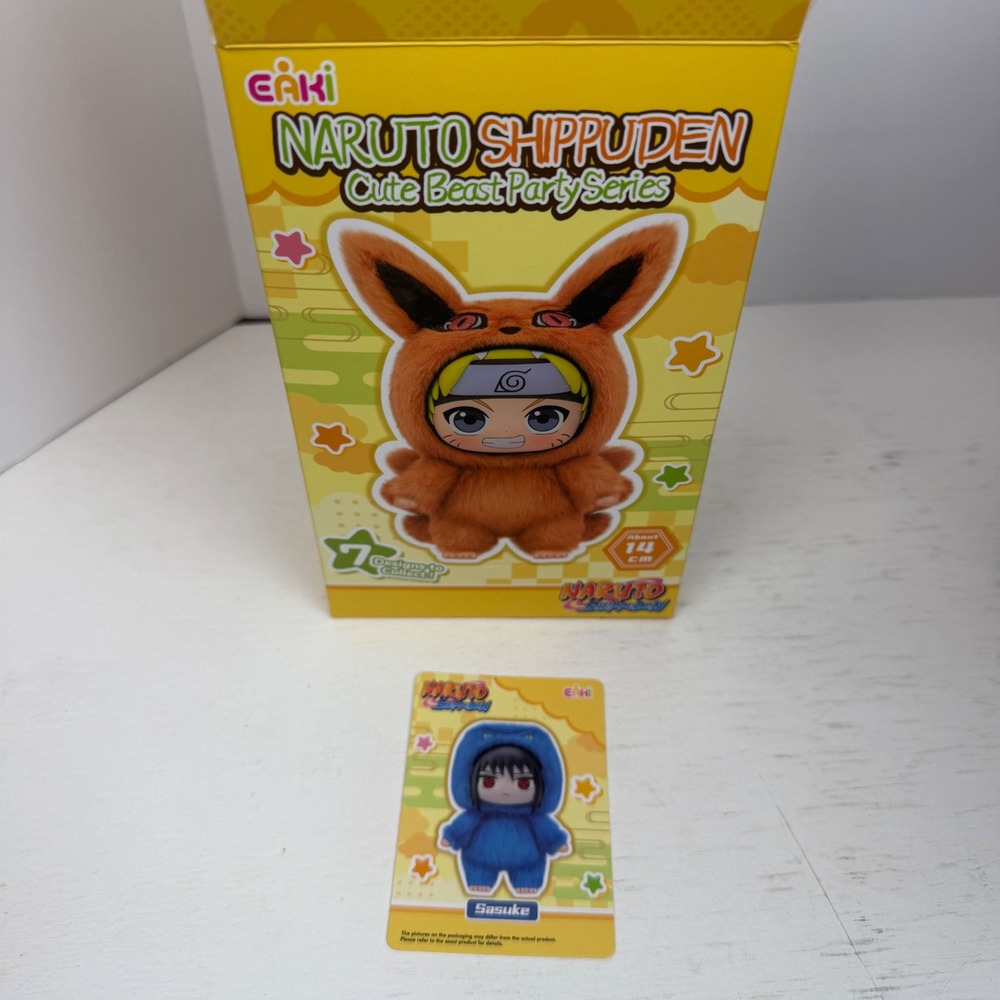 Naruto Shippuden Eaki Cute Beast Party Sasuke Uchiha 14cm Figure Blind Box